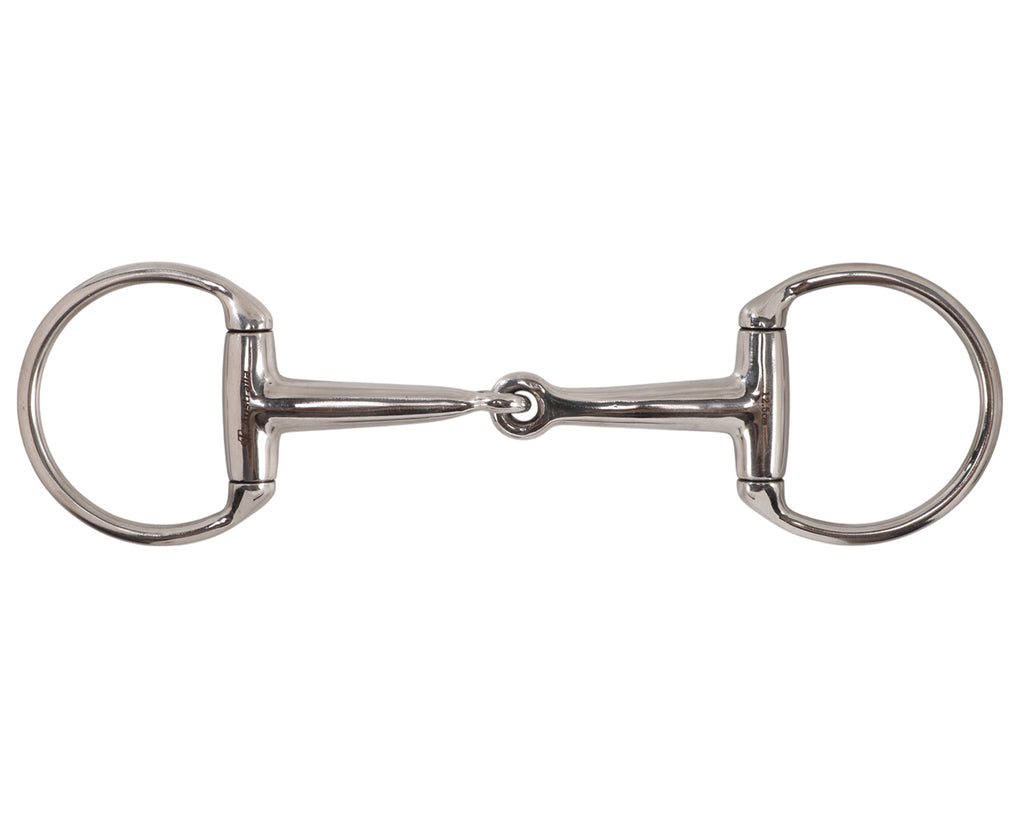 Eggbutt Snaffle Bit w/Thin Solid Mouth & Flat Rings