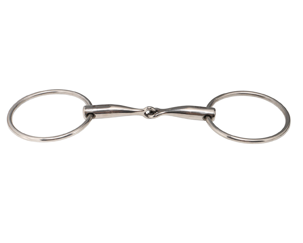 Heavy Mouth Loose Ring Snaffle Bit w/80mm Rings
