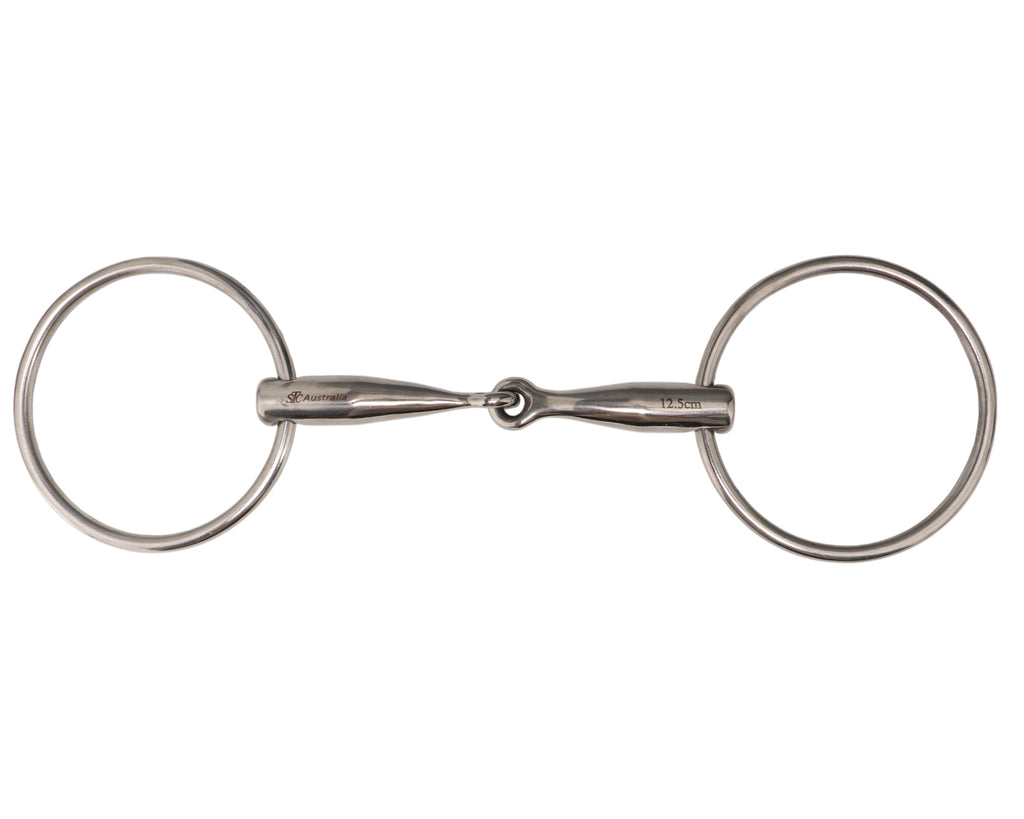 Heavy Mouth Loose Ring Snaffle Bit w/80mm Rings