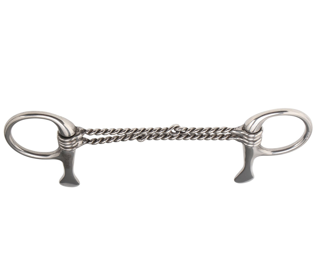 STC Half Spoon Snaffle Bit with Twisted Double Wire Mouth