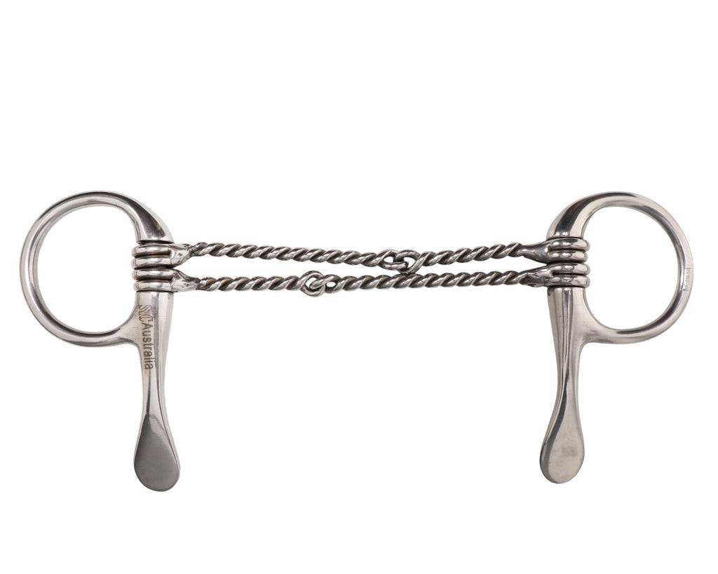 STC Half Spoon Snaffle Bit with Twisted Double Wire Mouth