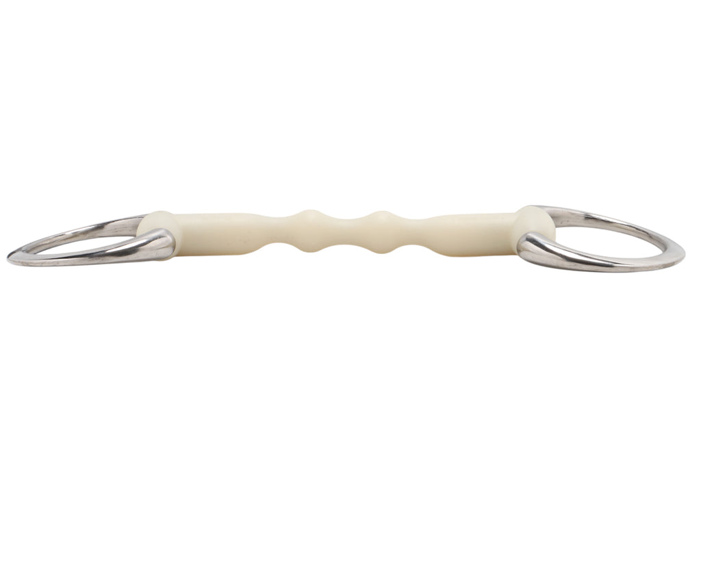 Happy Mouth Flat Ring Eggbutt Bit w/Flexible Mouth