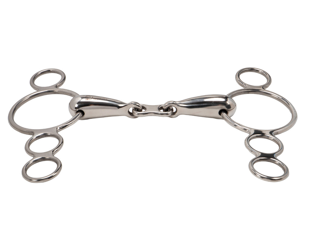 STC Dutch Gag Snaffle w/Four rings and Hollow Mouth w/French Link ...