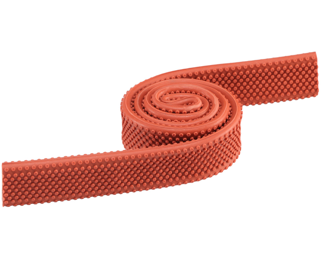 Rubber Rein Grips w/Small Pimple Grip - 3/4" in Old Brick Red