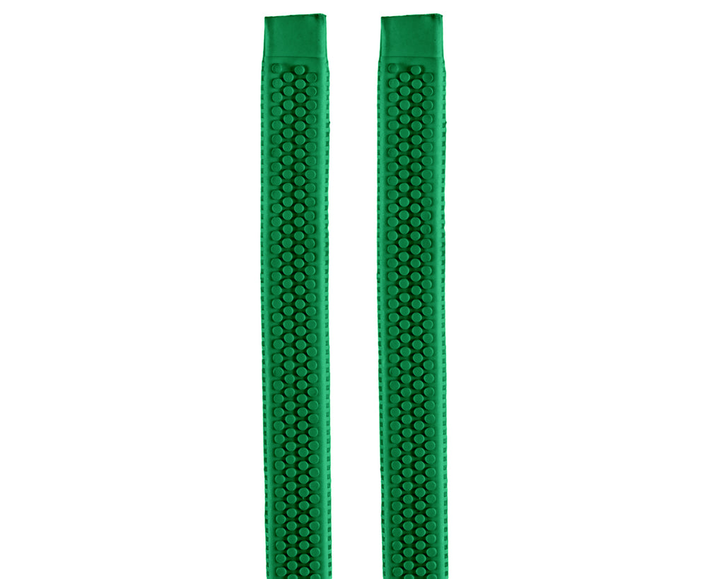 Horse Sense Rubber Rein Grips with Large Pimple Grip - 5/8" in Green