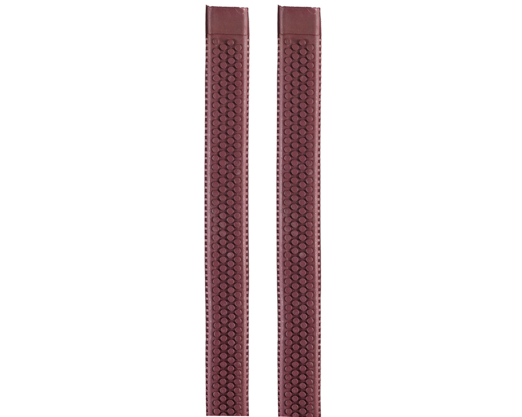 Horse Sense Rubber Rein Grips with Large Pimple Grip - 5/8" in Maroon