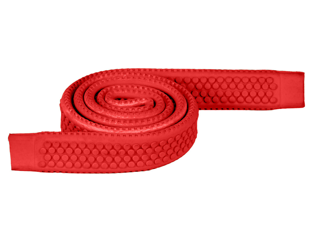 Horse Sense Rubber Rein Grips with Large Pimple Grip - 5/8" in Red