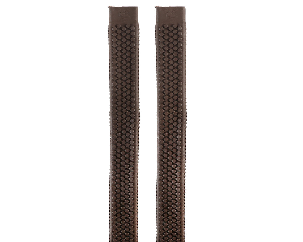 Horse Sense Rubber Rein Grips with Large Pimple Grip - 5/8" in Brown