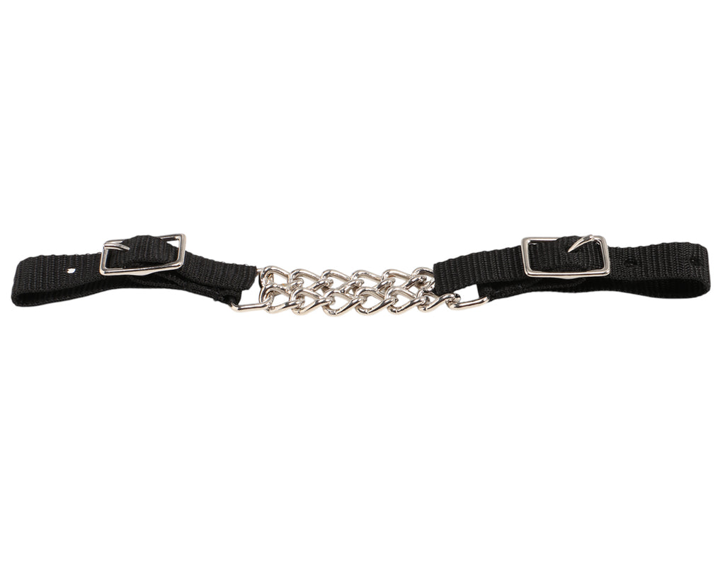 STC Western Curb Chain w/Black Nylon Straps