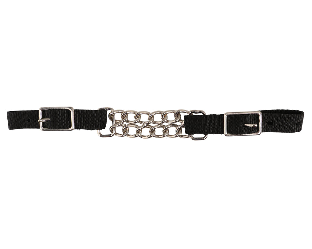 STC Western Curb Chain w/Black Nylon Straps