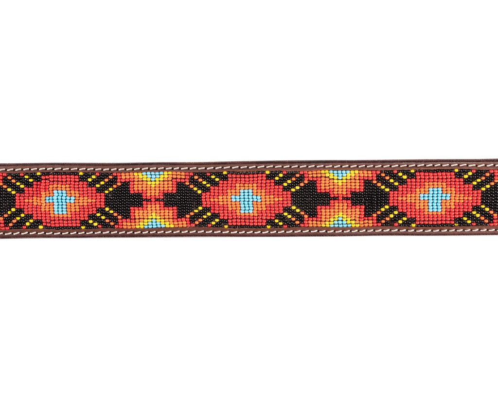 Fort Worth Beaded Belt: Vibrant and stylish accessory with intricate detailing. Strong yet supple with stainless steel hardware. Shop now at Greg Grant Saddlery