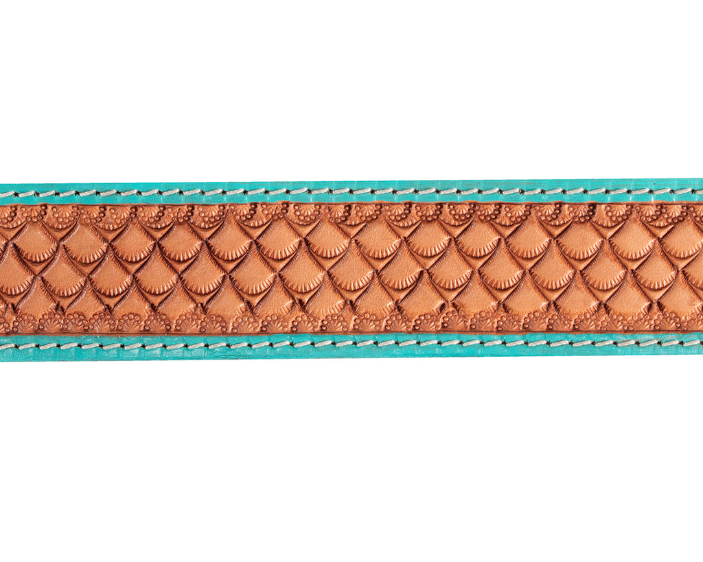Fort Worth Turquoise Tooled Belt