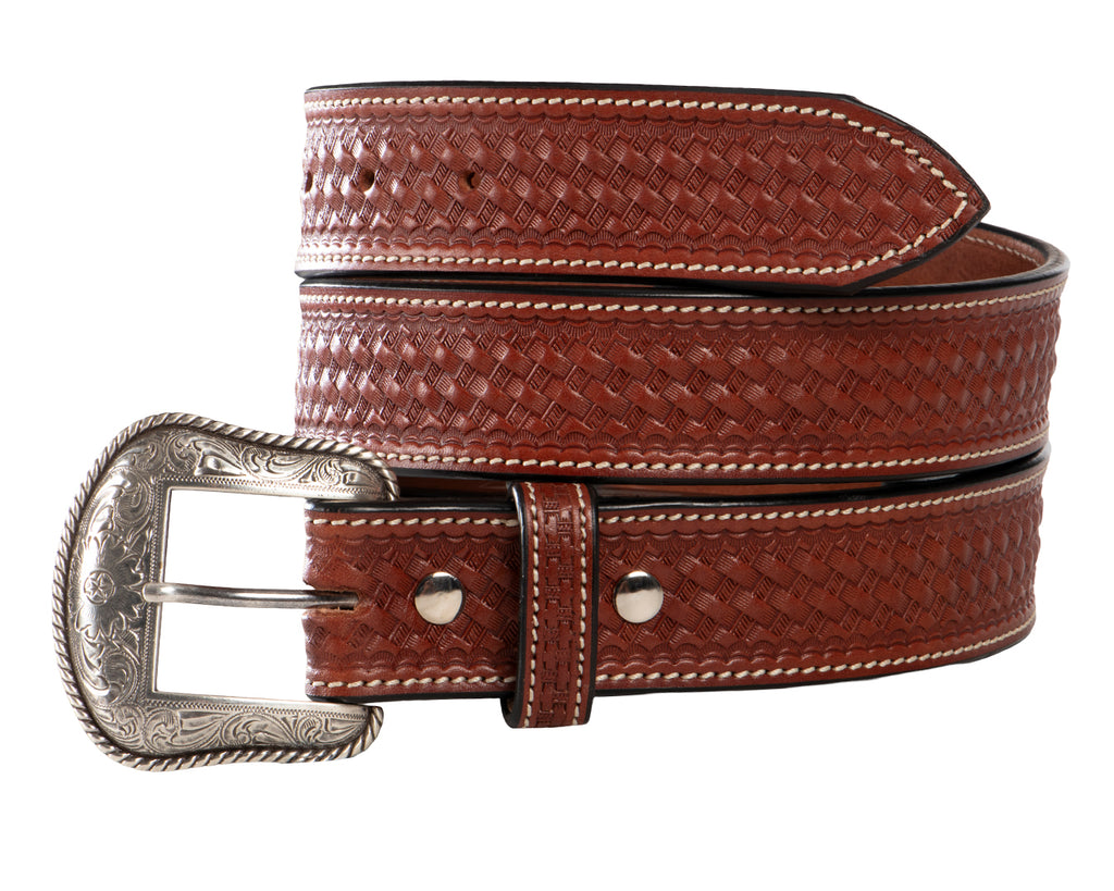 Becca Basketweave Western Belt 1 1/2 inch