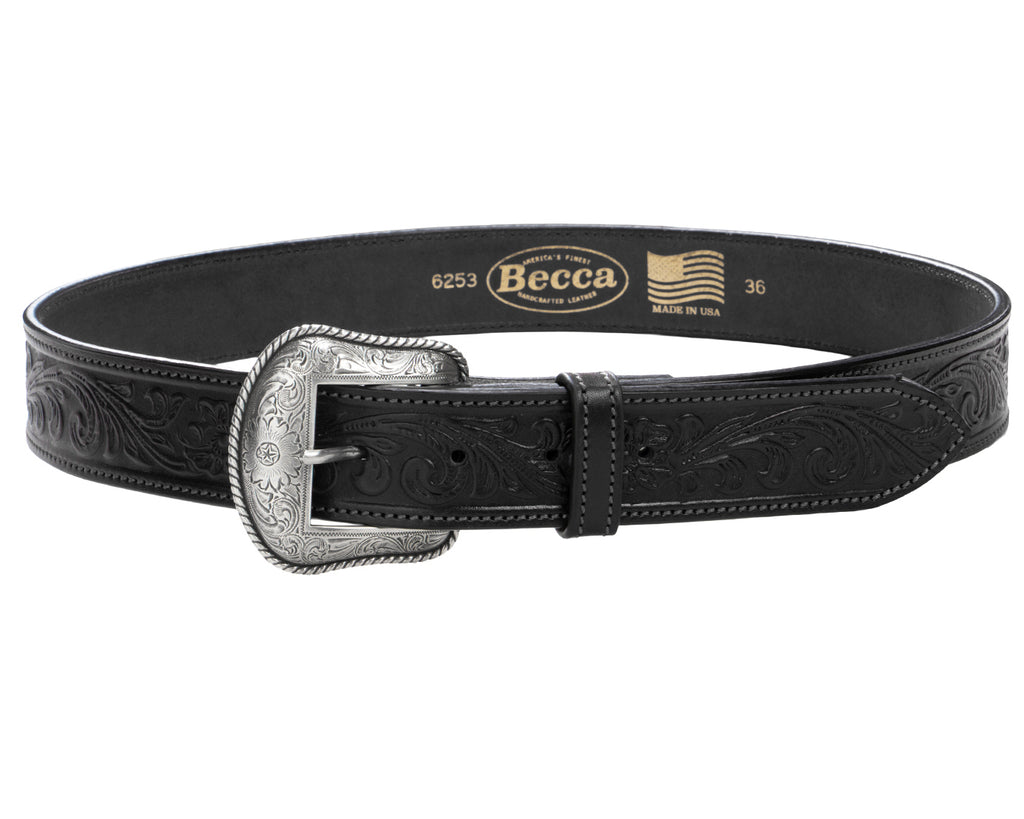Becca 1 1/2 inch Western Floral Belt