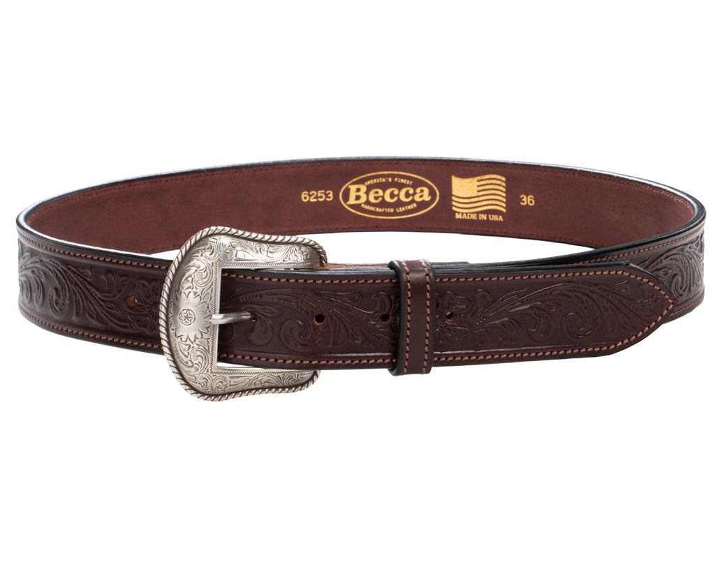 Becca 1 1/2 inch Western Floral Belt