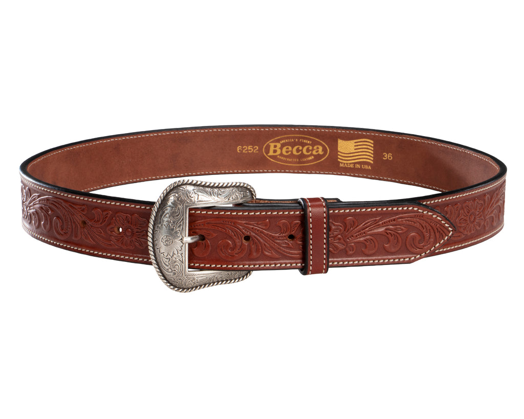 Becca 1 1/2 inch Western Floral Belt