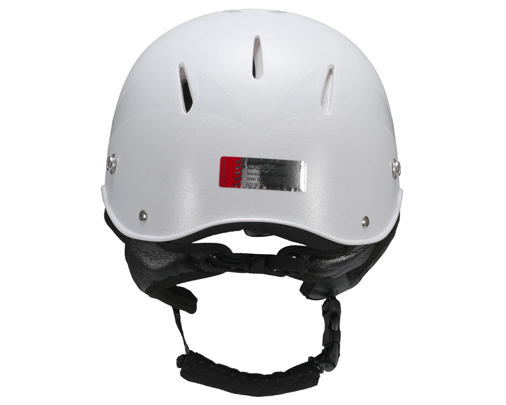 New Derby Polocrosse Helmet in white made from durable material perfect to protect any level of polocrosse rider