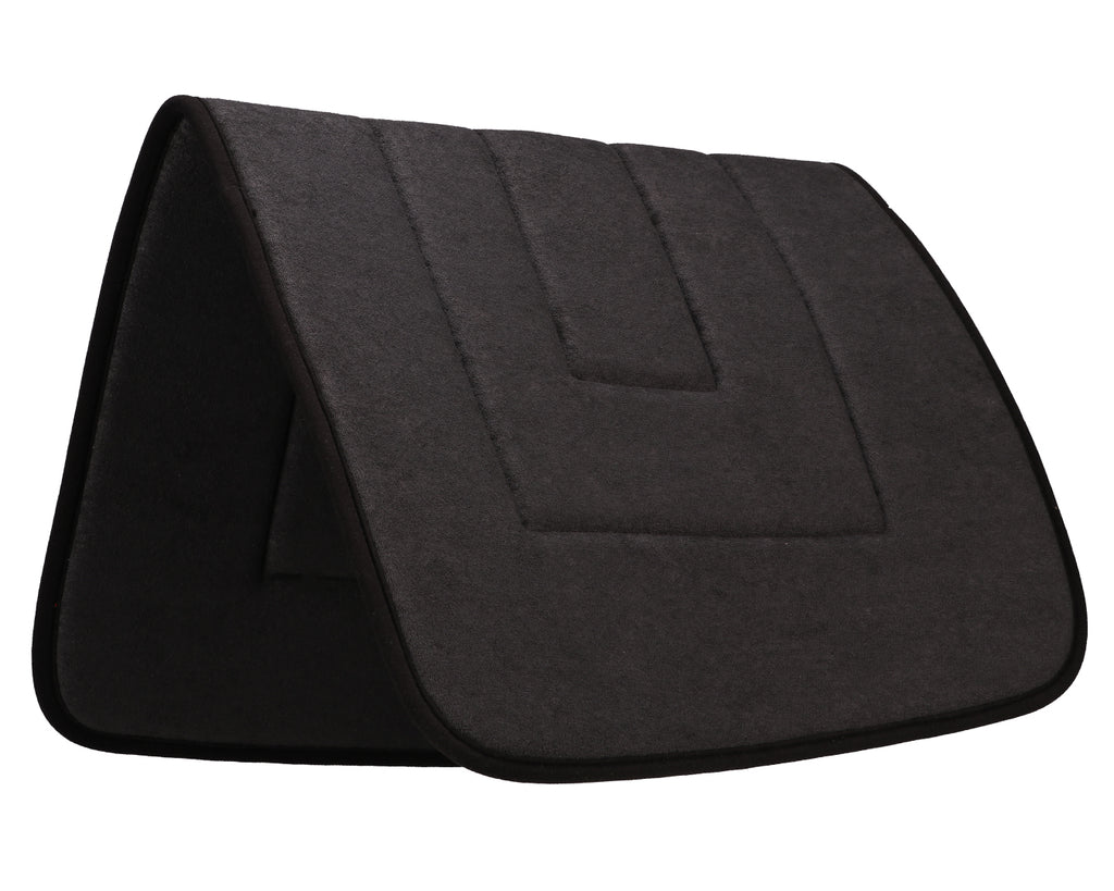 Terry Towel Saddle Pad - Black with Black Binding