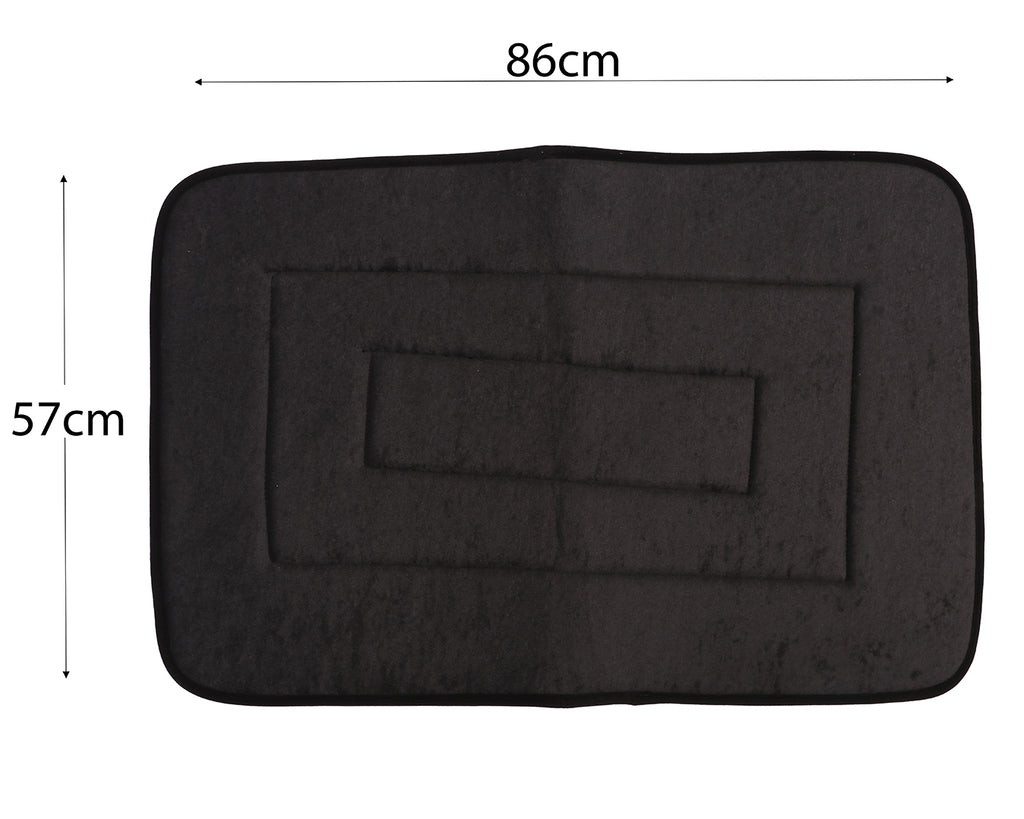 Terry Towel Saddle Pad - Black with Black Binding