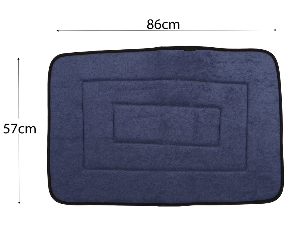 Terry Towel Saddle Pad - Blue with Black Binding