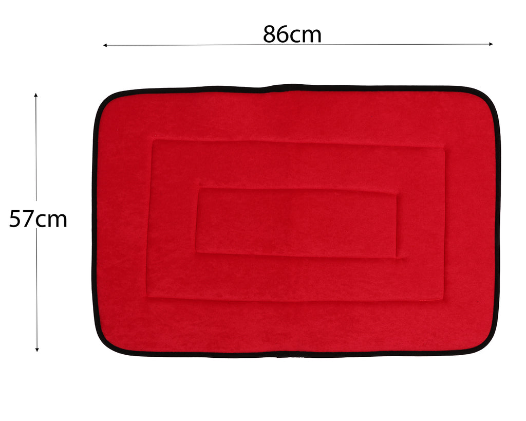 Terry Towel Saddle Pad - Red with Black Binding
