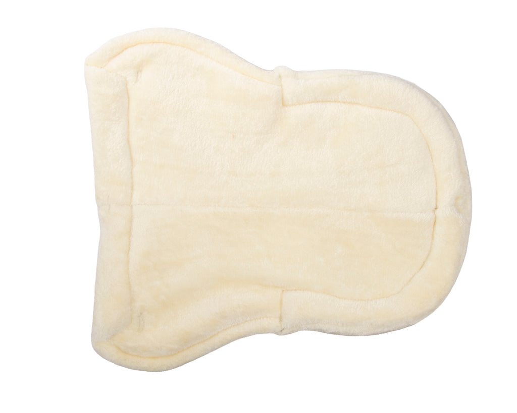 Show Master Fleece Half Numnah - Black with Natural Fleece