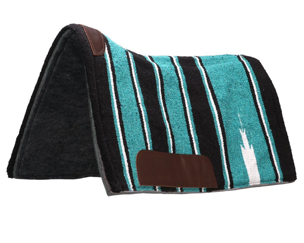 Fort Worth Contoured Navajo Saddle Pad - in Turquoise