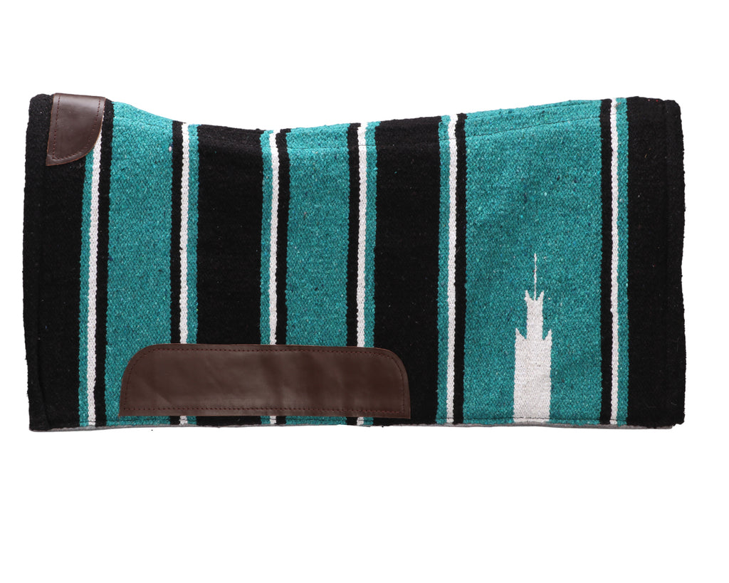 Fort Worth Contoured Navajo Saddle Pad - in Turquoise