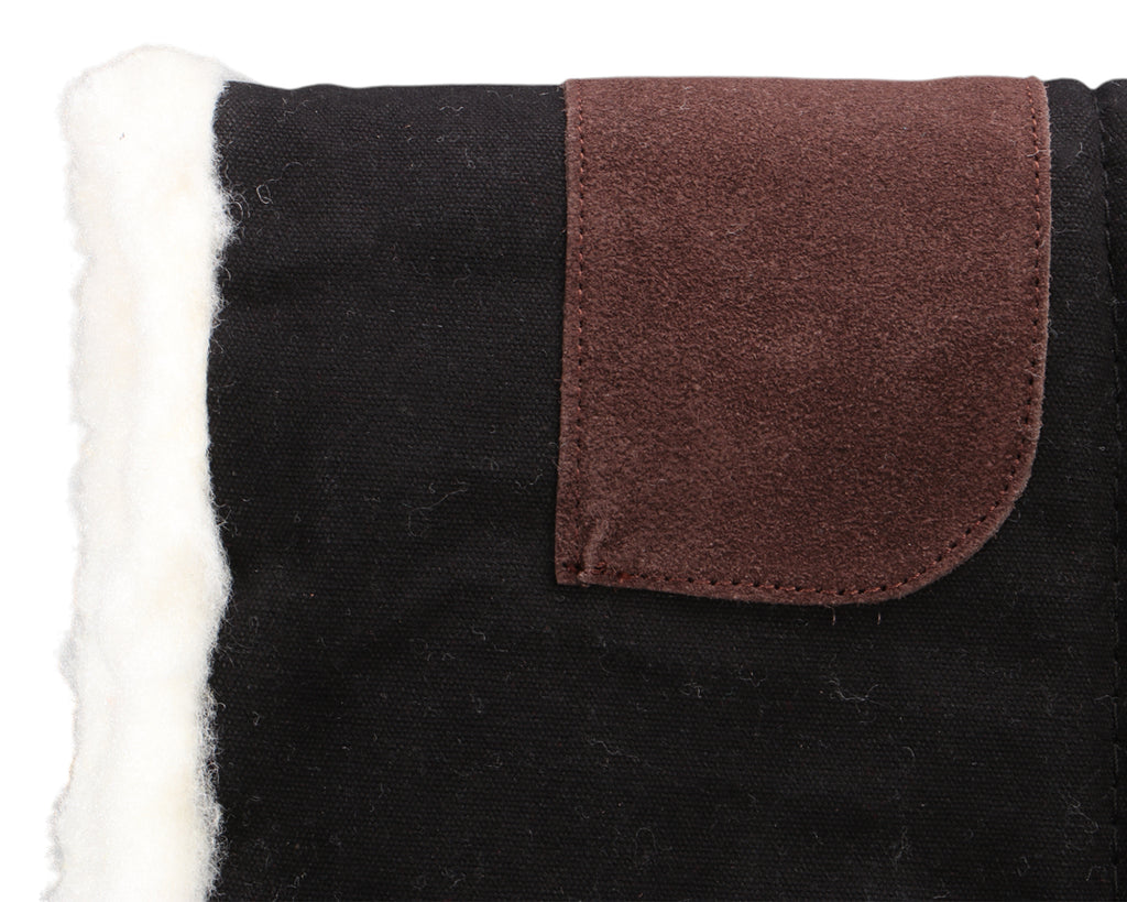 Horsemaster Fleece Lined Canvas Saddle Pad - 32" x 32"