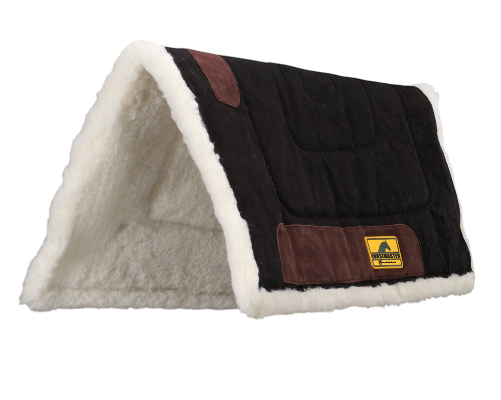 Horsemaster Fleece Lined Canvas Saddle Pad - 32" x 32"