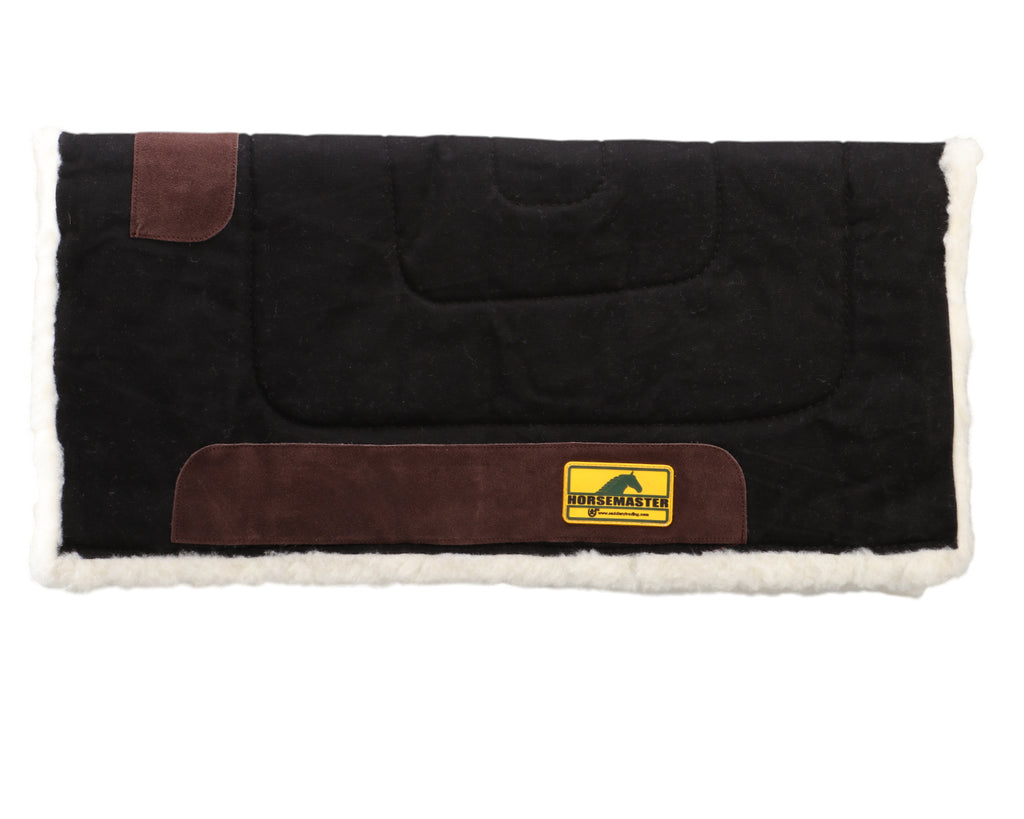 Horsemaster Fleece Lined Canvas Saddle Pad - 32" x 32"