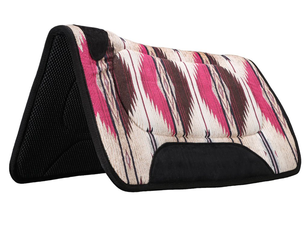 Fort Worth Contoured Saddle Pad - in Pink/Chocolate