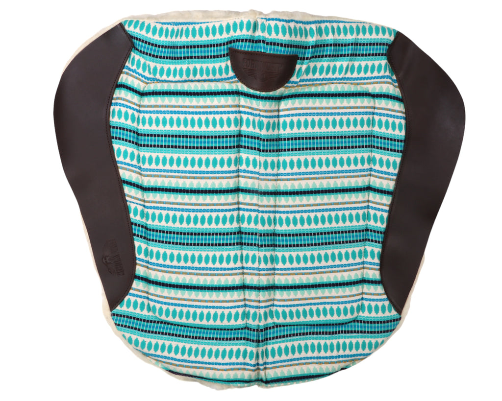 Fort Worth Barrel Contoured Saddle Pad - 28" x 34" in Turquoise