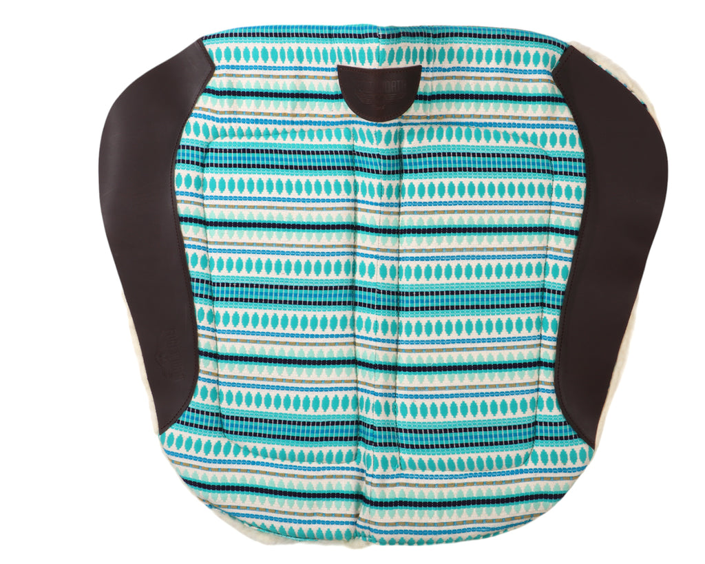 Fort Worth Barrel Contoured Saddle Pad - 28" x 34" Turquoise