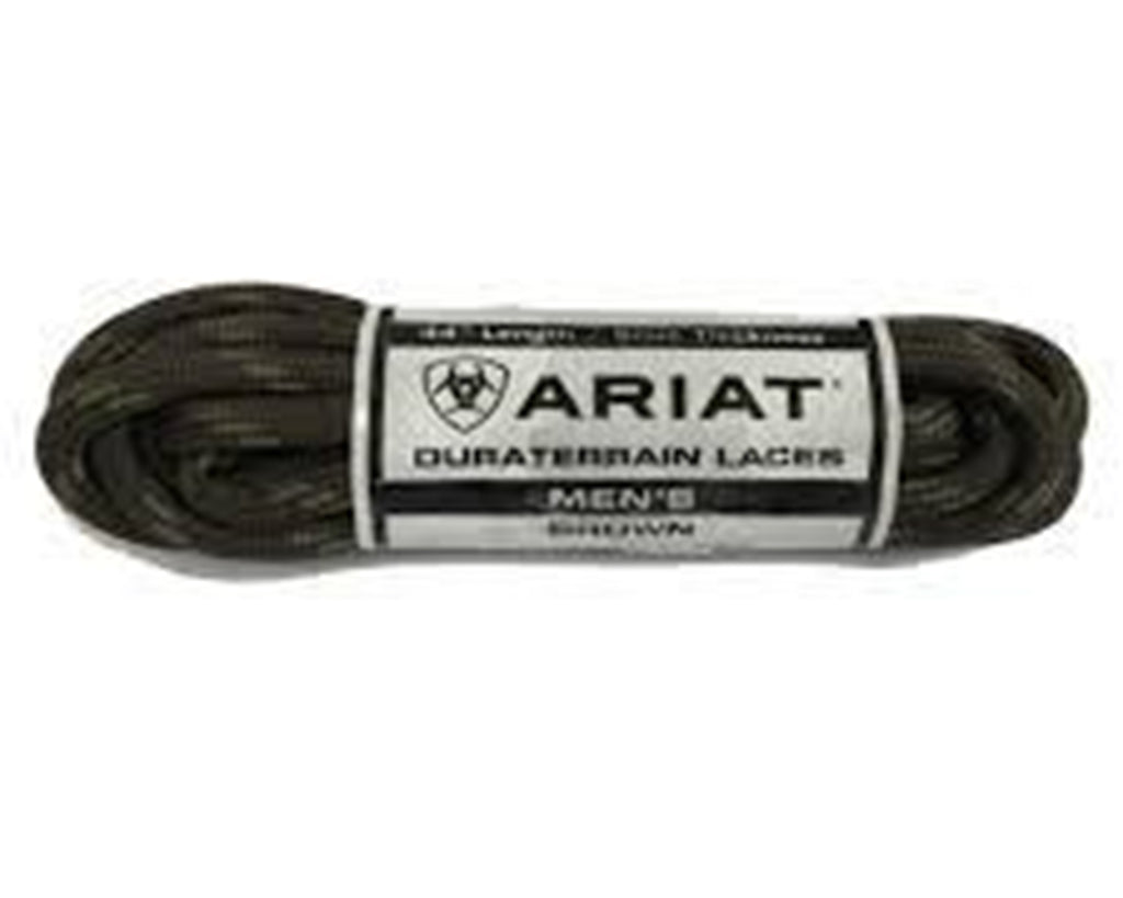 Ariat DuraTerrain Laces in a dark Brown colour, comes in a pack of 2.