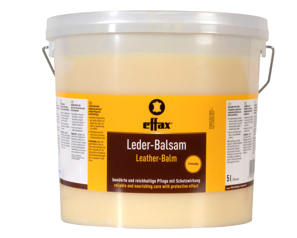 Effax Leather Balm Clear for nourishing leather and saddlery care 5L value tub