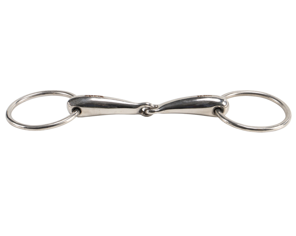 Equisteel SS Thick Hollow Loose Ring Snaffle Bit w/65mm Rings