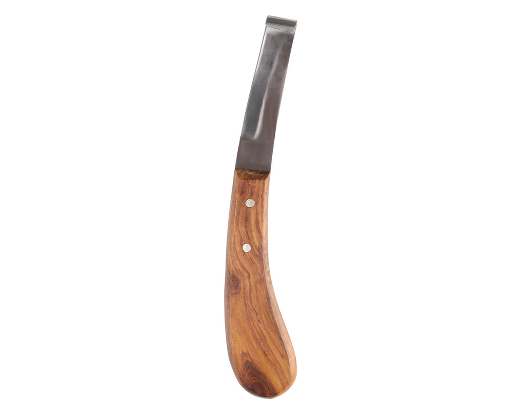 Professional Hoof Knife Single Edge for right handed farriers, comes with wooden handle