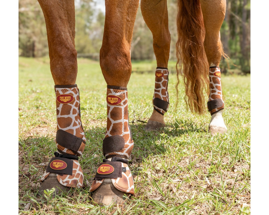 Fort Worth Ballistic No-Turn Bell Boots Giraffe - Limited Edition