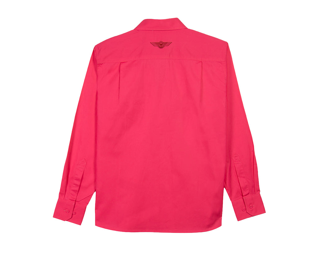 Fort Worth Women's Half Button Work Shirt in Melon/Lavender