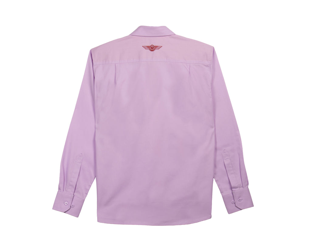 Fort Worth Women's Full Button Work Shirt in Lavender/Melon