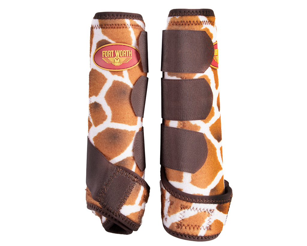 Fort Worth Horse Sports Boots for Front or Rear Legs Giraffe Colour
