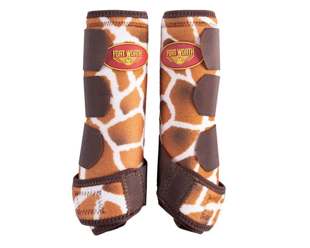 Fort Worth Sports Boots for Horses in Giraffe Pattern