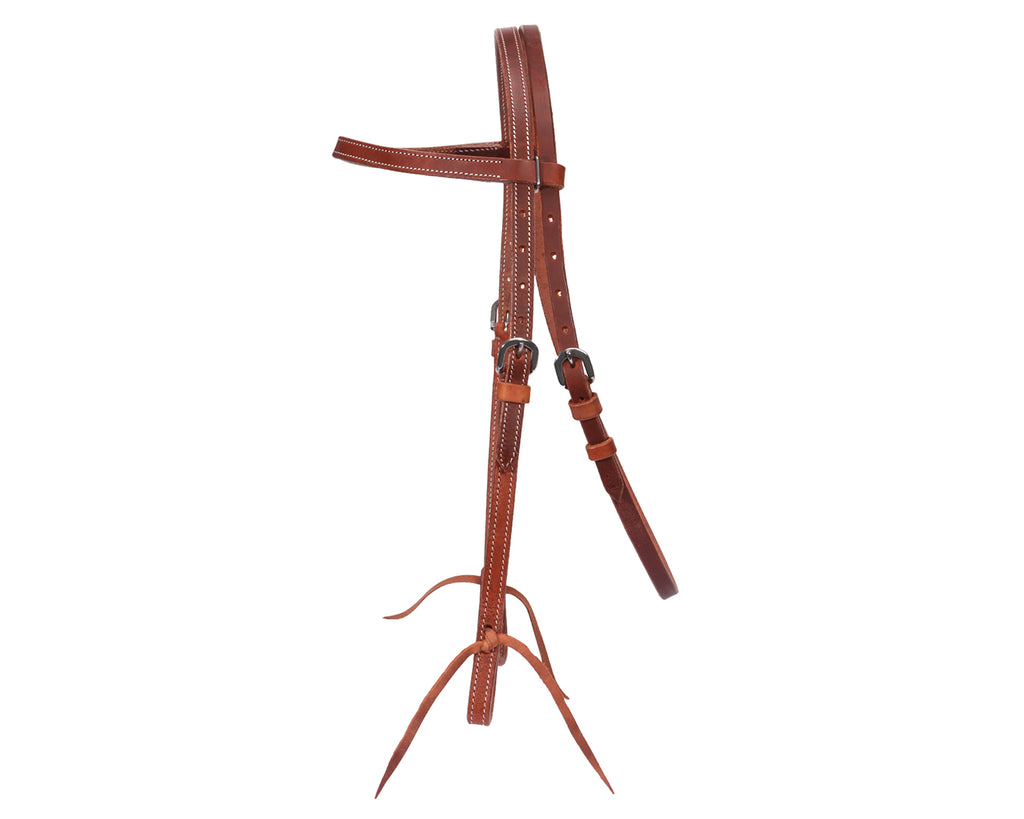 Fort Worth Work Headstall Tie Ends - in Harness leather
