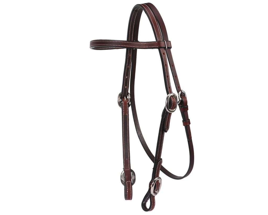 Fort Worth Work Headstall Buckle Ends - Oily Pull Up