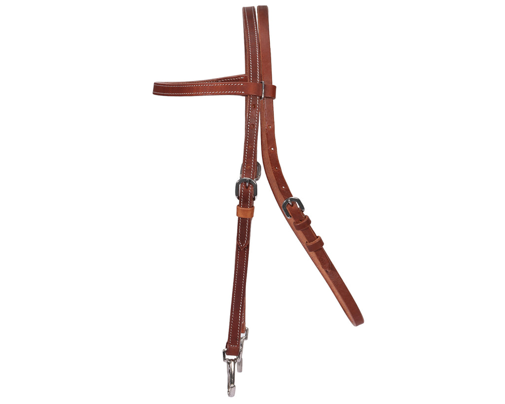 Fort Worth Work Headstall Snap Ends - in Harness Leather