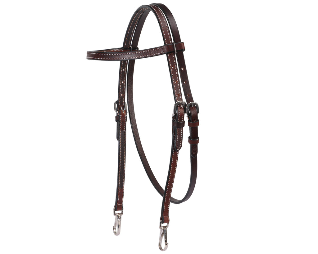 Fort Worth Work Headstall Snap Ends - Oily Pull Up