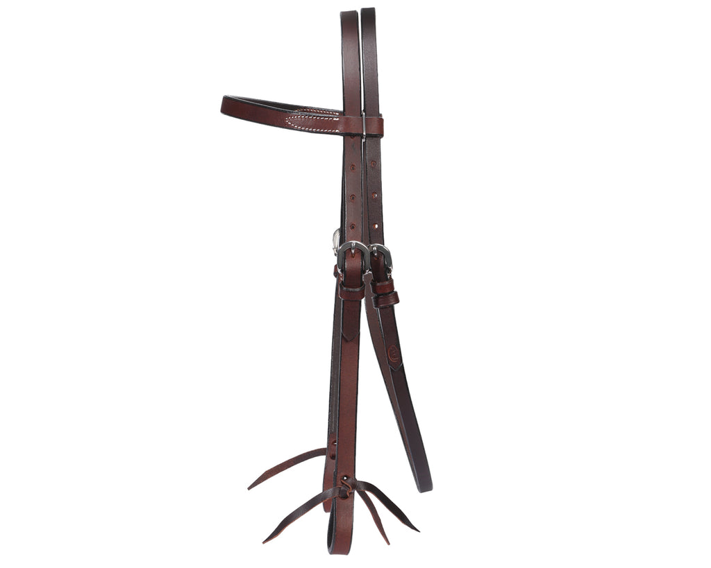 Fort Worth Work Headstall Chicago Screw Ends - Oily Pull Up Leather