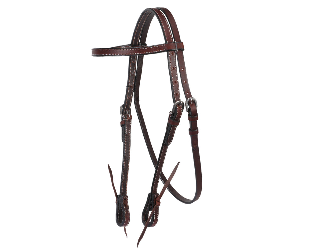 Fort Worth Work Headstall Water Tie Ends - Oily Pull Up