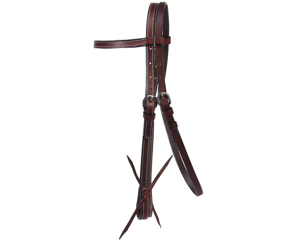 Fort Worth Work Headstall Water Tie Ends - Oily Pull Up